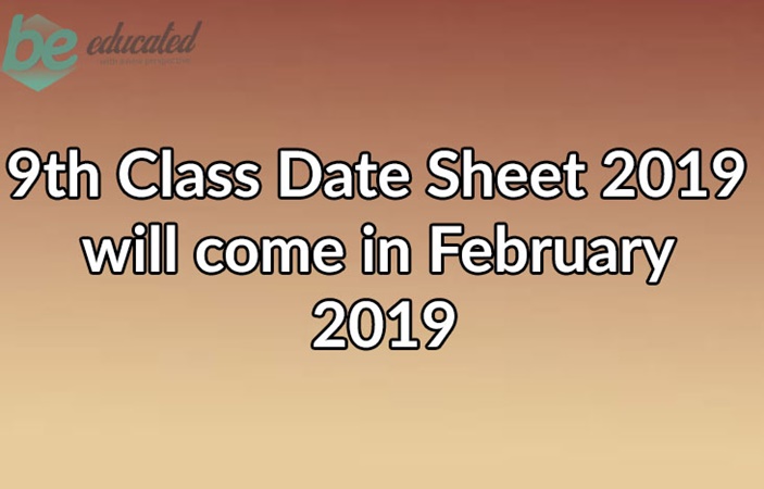 9th Class Data Sheet 2019 All Boards Of Punjab