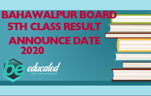 Bahawalpur Board 5th Class Result 2020