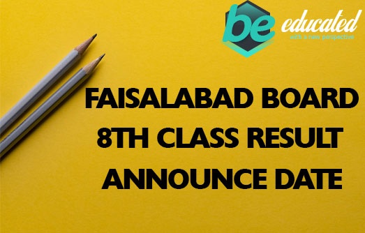Faisalabad Board 8th Class Result 2020