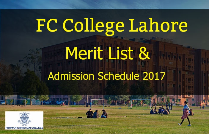FC College Admission 2017 & Merit List for Intermediate Admissions