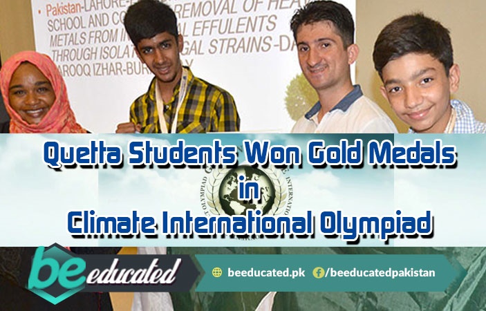 Quetta Students Won Gold Medals in Climate International Olympiad 