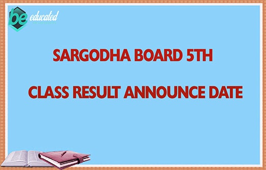 Sargodha Board 5th Class Result 2020
