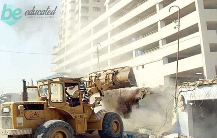 نالوں اور فٹ پاتھوں پر قائم 151دکانیں مسمار، کراچی