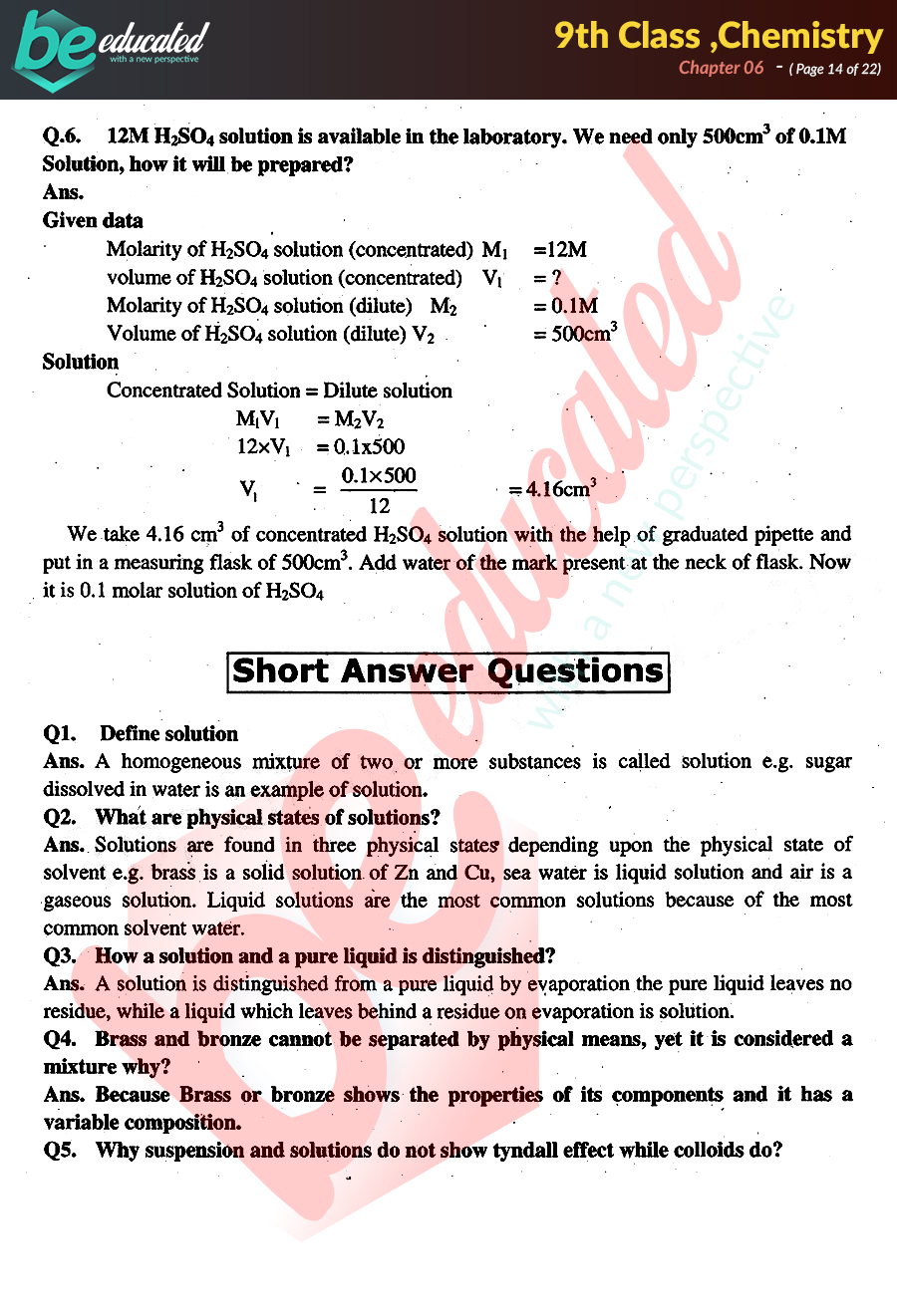 9th class chemistry notes in english pdf download