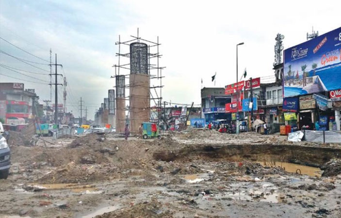 Massive destructive construction of roads and flyovers haze producing ailments in humans day-by-day in Lahore