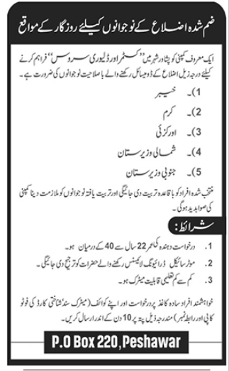 Customer and Delievery Service jobs in Peshawar