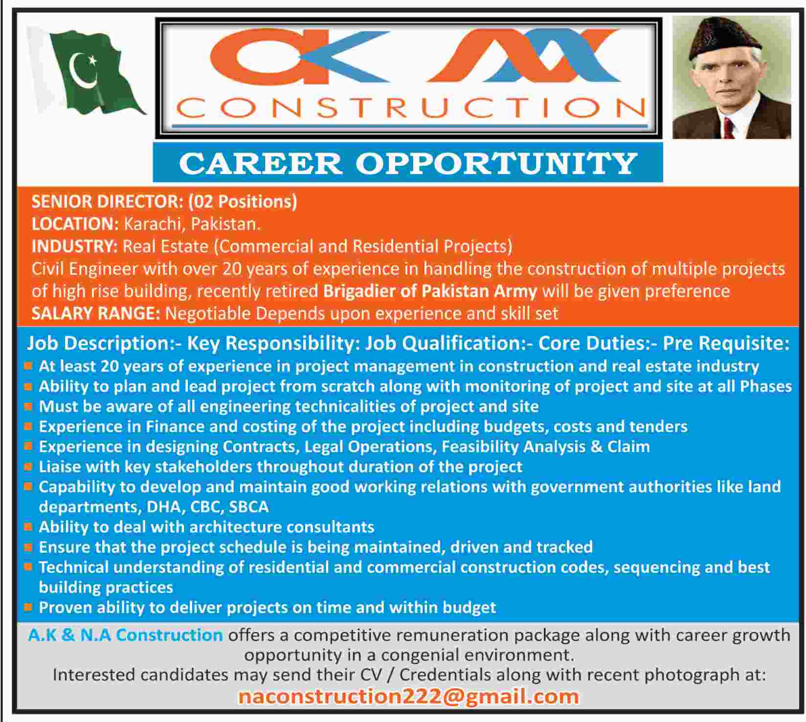 Get a Latest Jobs In AK & NA Construction Company 2019