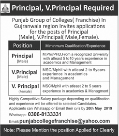 Get a Latest Jobs In Punjab Group Of Colleges 2019