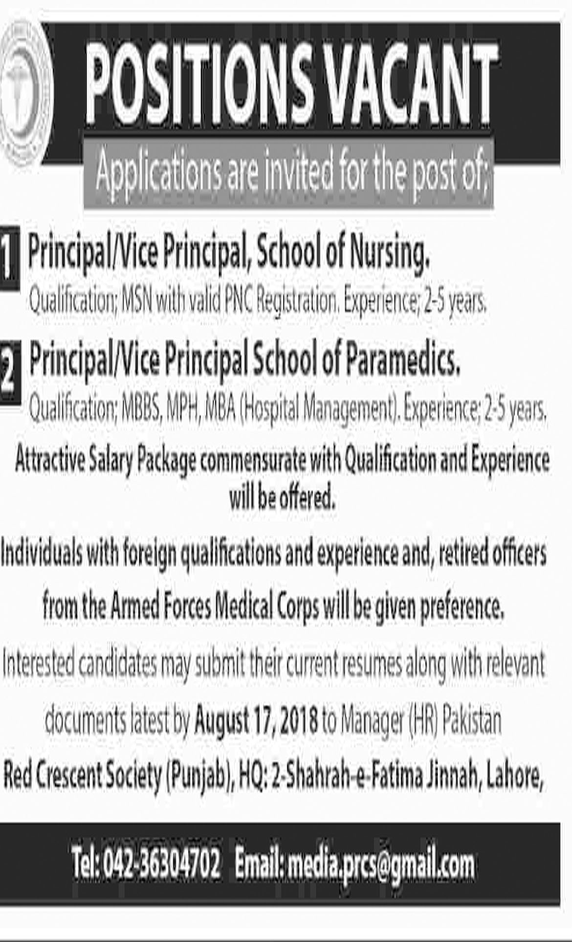Job In Principals Vice Principals 10 Aug 2018