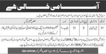 Jobs for LDC in Rawalpindi 27 May 2018