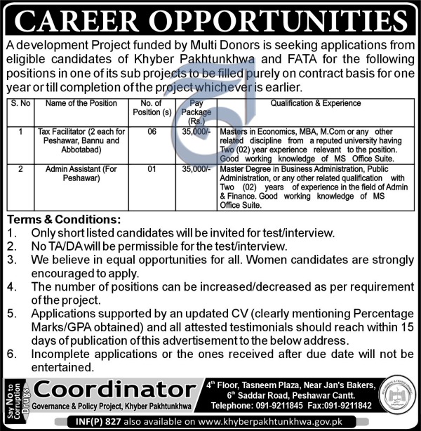Jobs In A Development Company Peshawar 21 Feb 2018