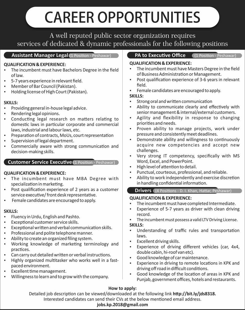 Jobs In A Private Sector Islamabad 08 Mar 2018