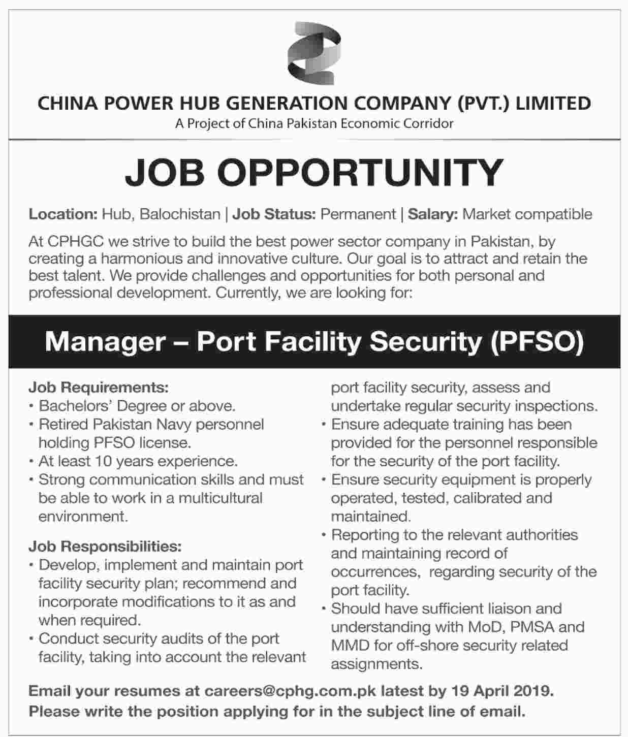 Jobs In China Power Hub Generation Company 2019
