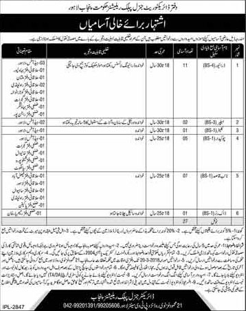 Jobs in Directorate General Public Relations in Lahore 03 March 2018