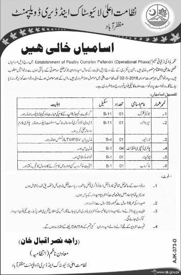 Jobs in Directorate of Live Stock and Dairy Development Department 10 April 2018