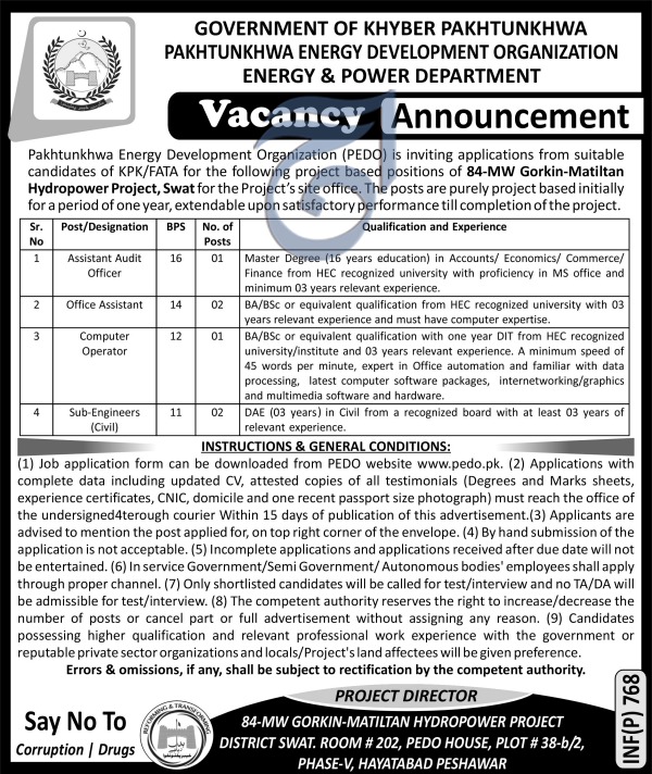 Jobs In Pakhtunkhawa Energy And Power Organization 21 Feb 2018