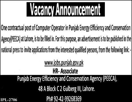 Jobs In Punjab Energy Efficiency & Conservation Agency 02 Mar 2018