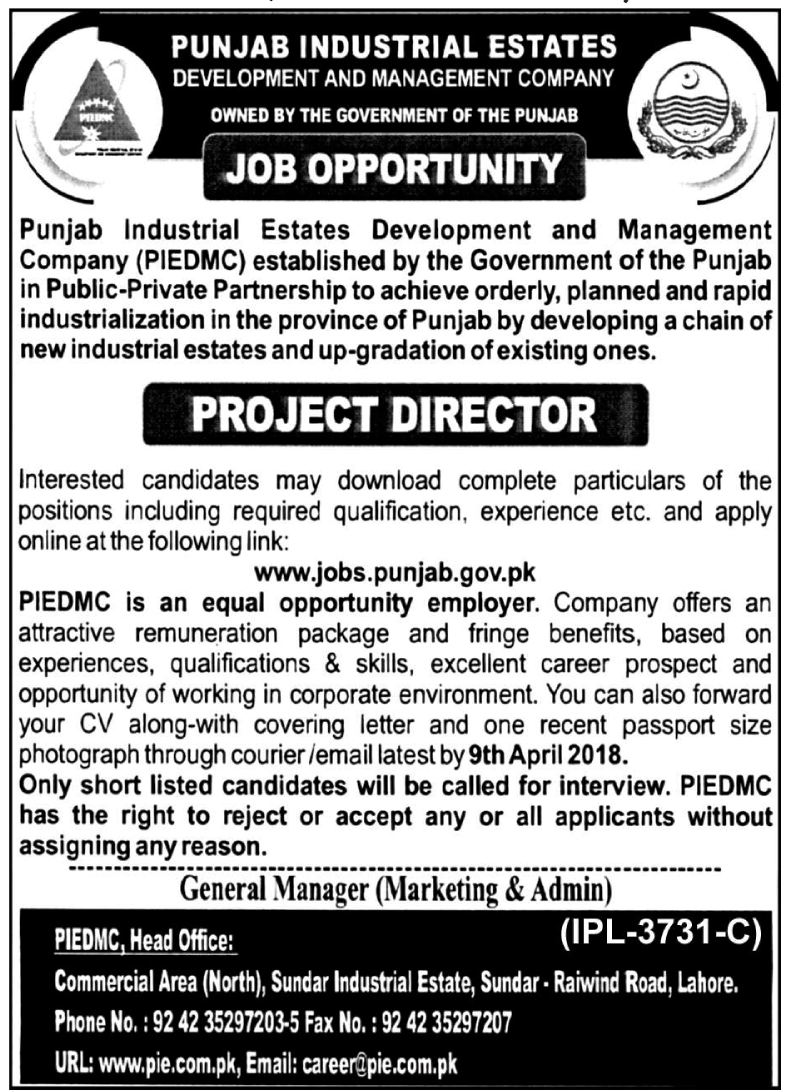 Jobs In Punjab Industrial Estates 24 Mar 2018