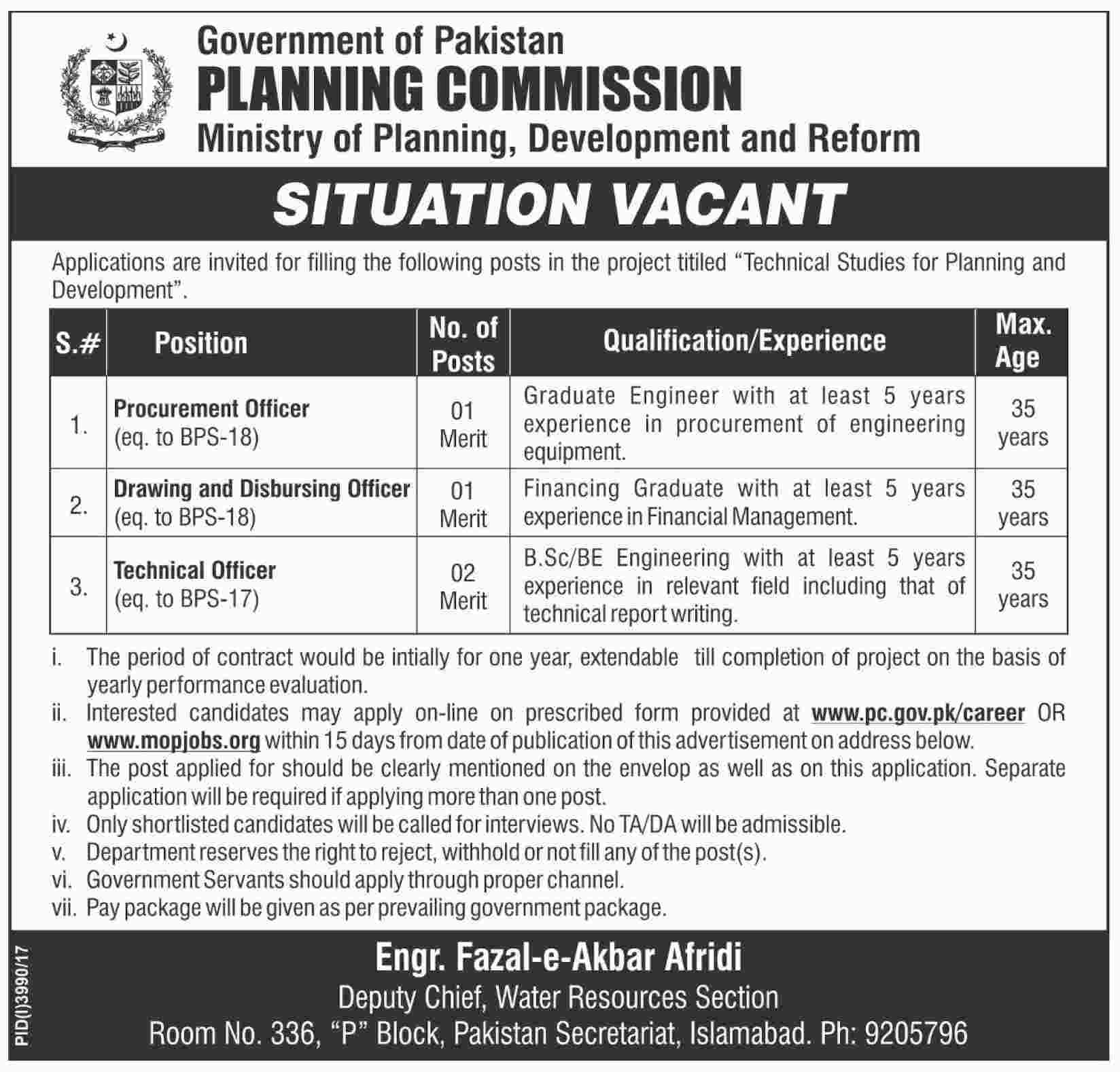 Jobs In Punjab Planning And Development Authority 26 Jan 2018