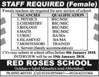 Jobs In Red Roses School 02 Jan 2018
