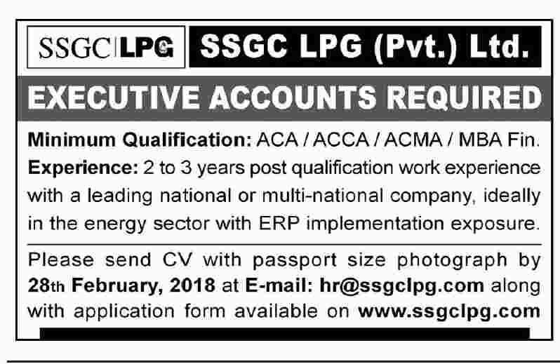 Jobs In Sui Southern Gas Company LPG 15 Feb 2018