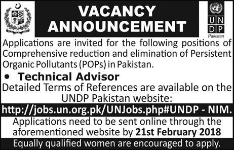Jobs In UNDP Pakistan 08 Feb 2018