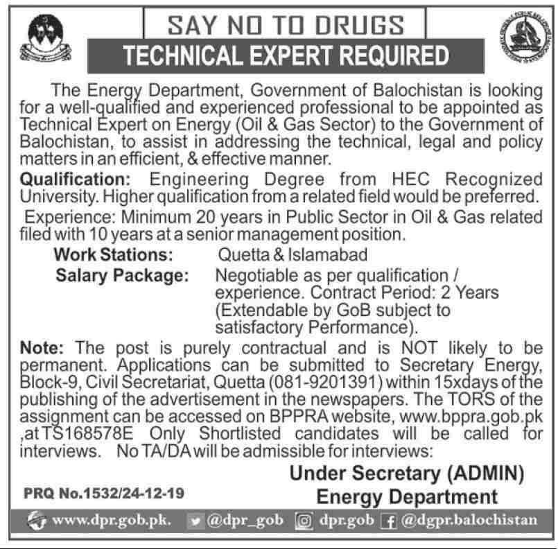 Technical Expert jobs in Quetta