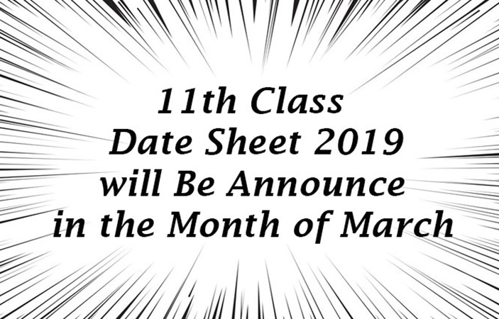 11th Class Date Sheet 2019 of all BISE Boards  