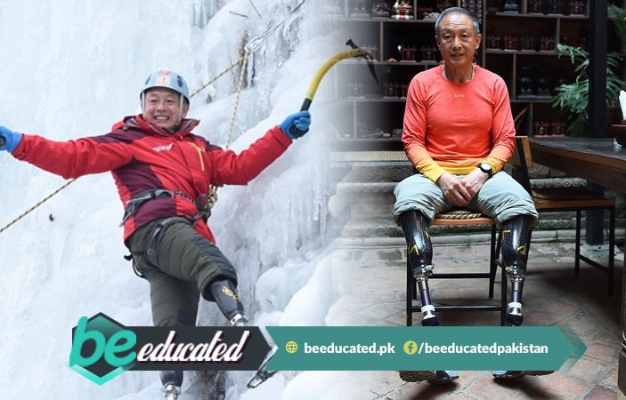69 Years Old Handicapped Chinese Xia Boyu Climbs the Mount Everest