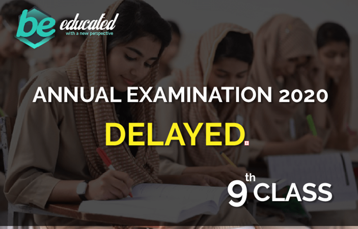9th Class Annual examination 2020 also been DELAYED till 5 April.