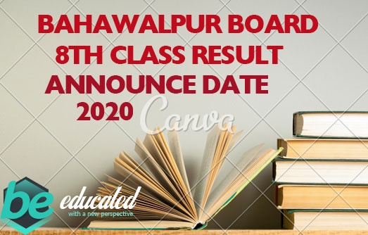 Bahawalpur Board 8th Class Result 2020