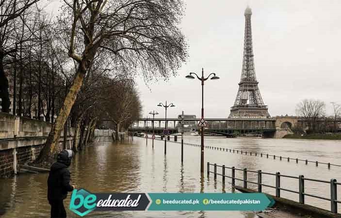 Conditions After Rainstorms in Paris and Lahore
