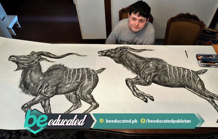 Genius Boy Makes Amazing Animal Drawings