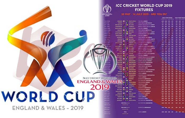 ICC WORLDCUP 2019: SCHEDULES AND VENUES ANNOUNCED