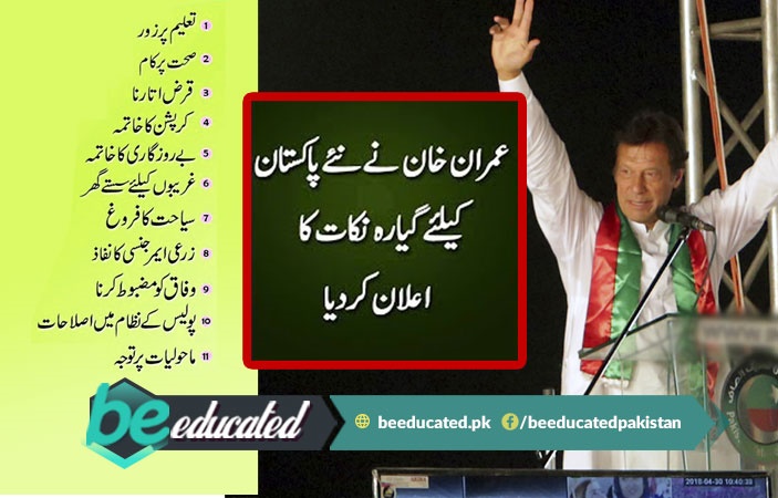 Imran Khan Presents PTI's 11-Point Agenda