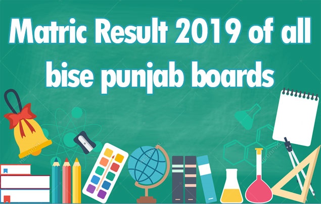 Matric Result 2019 of all BISE Punjab Boards
