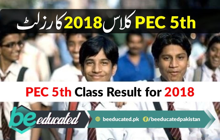 PEC 5th Class Result for 2018 Is On Its Way