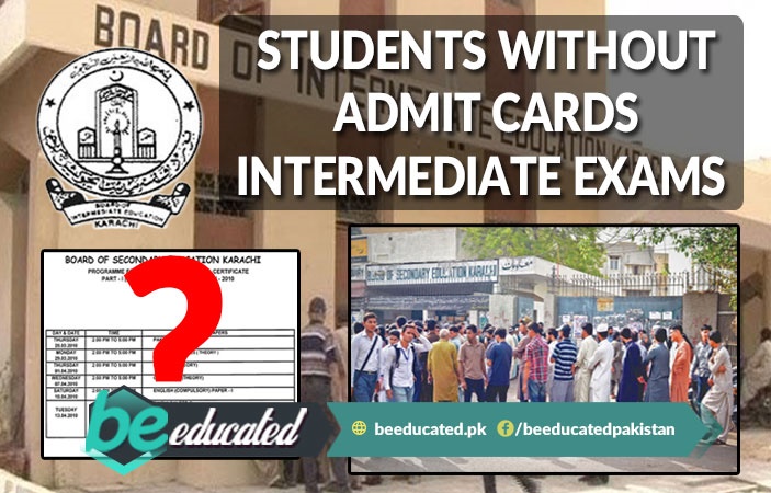 Students Without Admit Cards One Day Before Intermediate Exams 